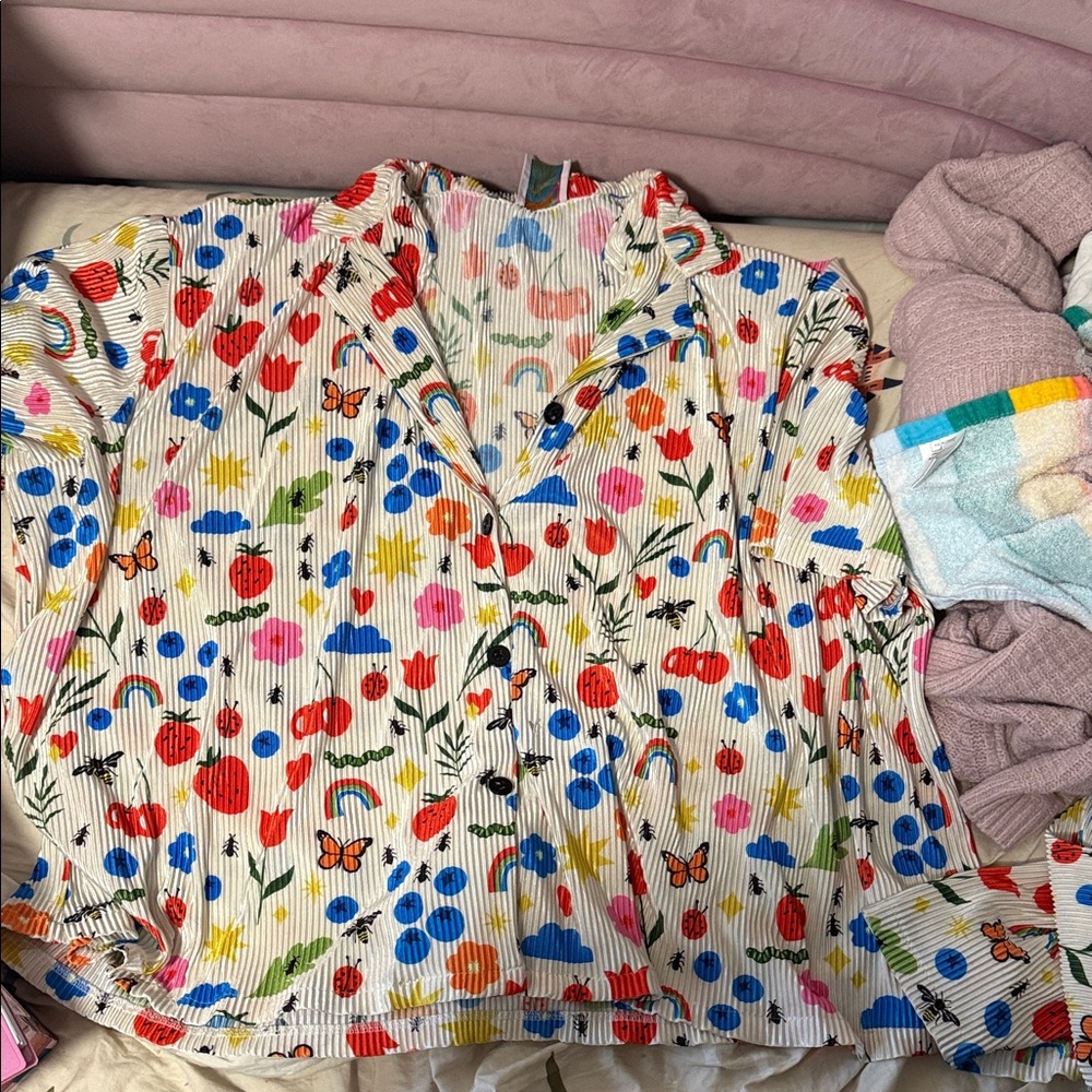 Floral Multicolor Button-Up Blouse
